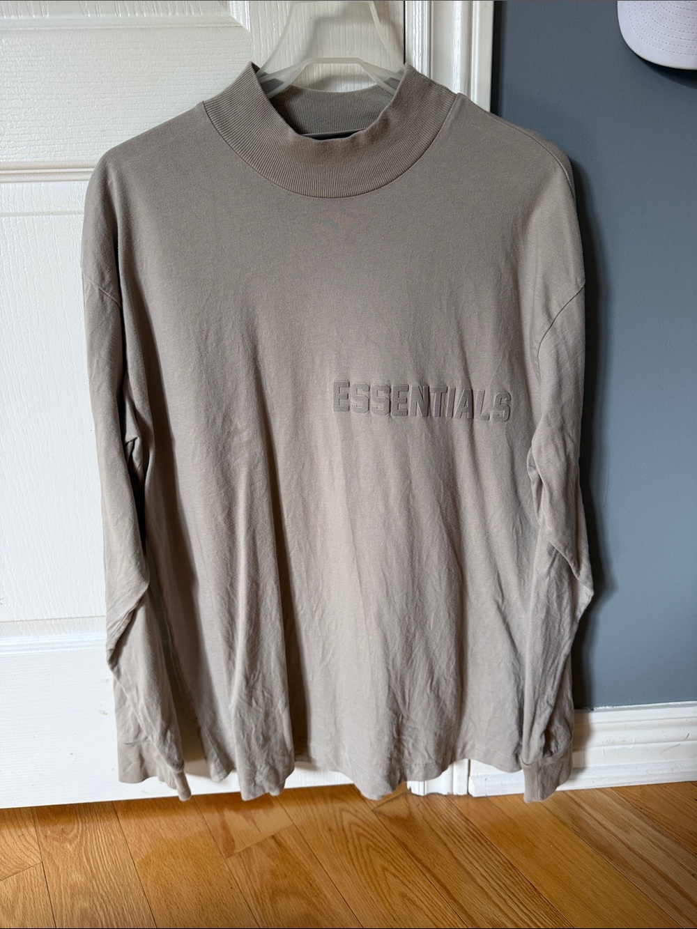 Fear of God ESSENTIALS Long Sleeve Mock Neck Shirt - Taupe